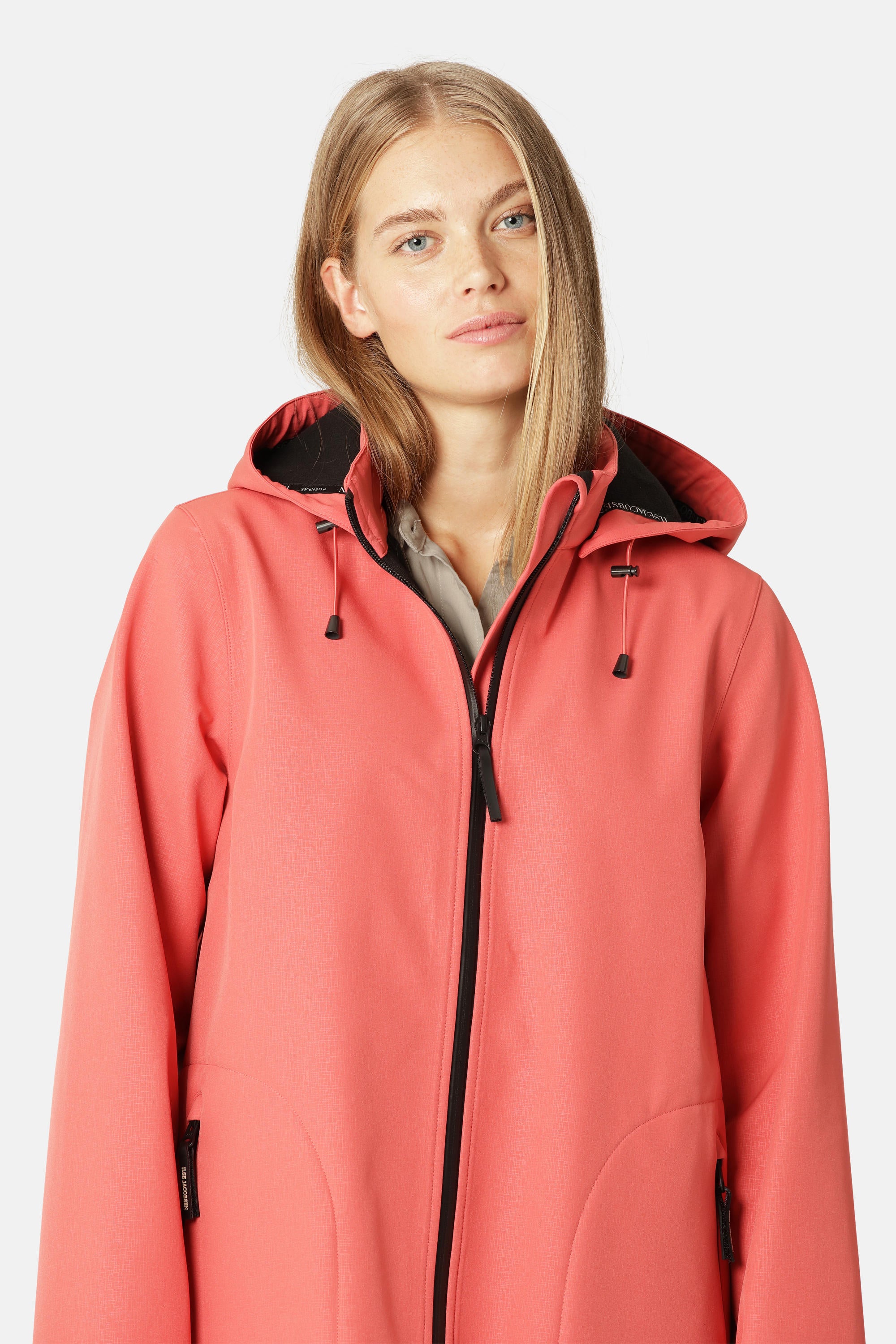 Softshell Raincoat A-line - Spiced Coral